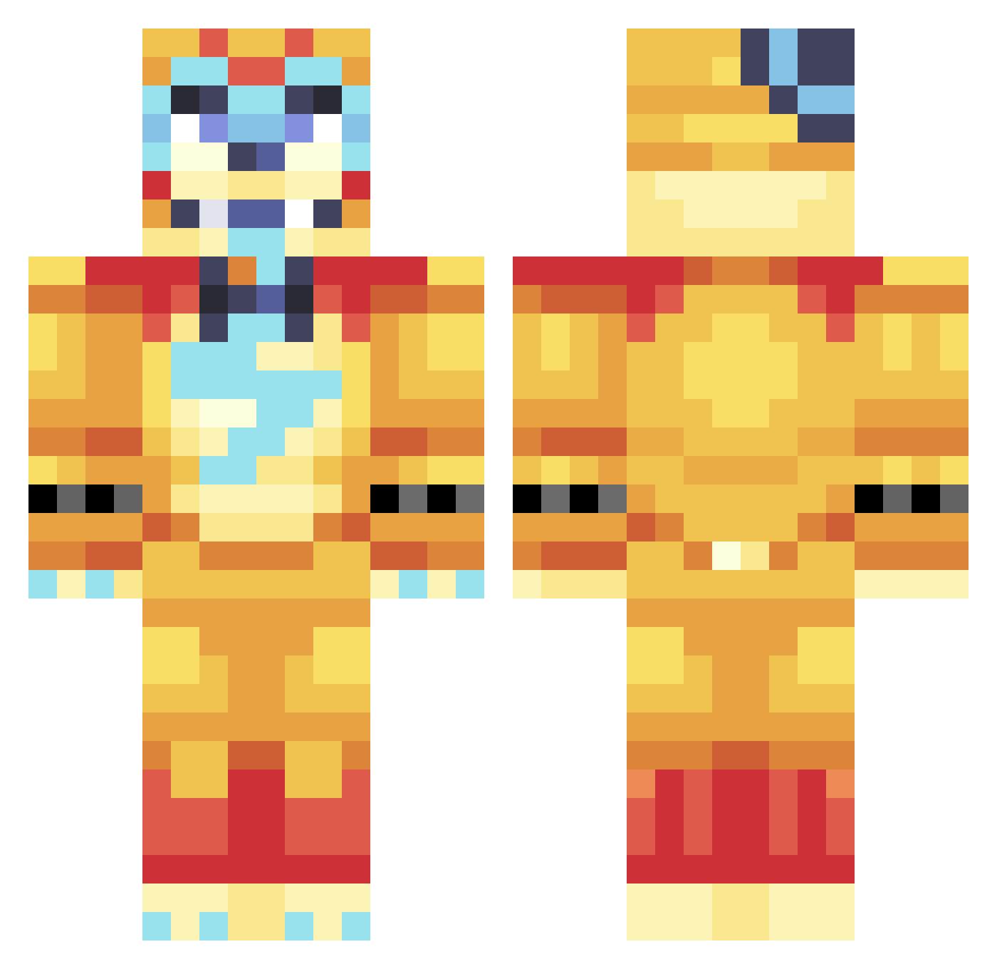 zaaramm Minecraft skin, front and back view