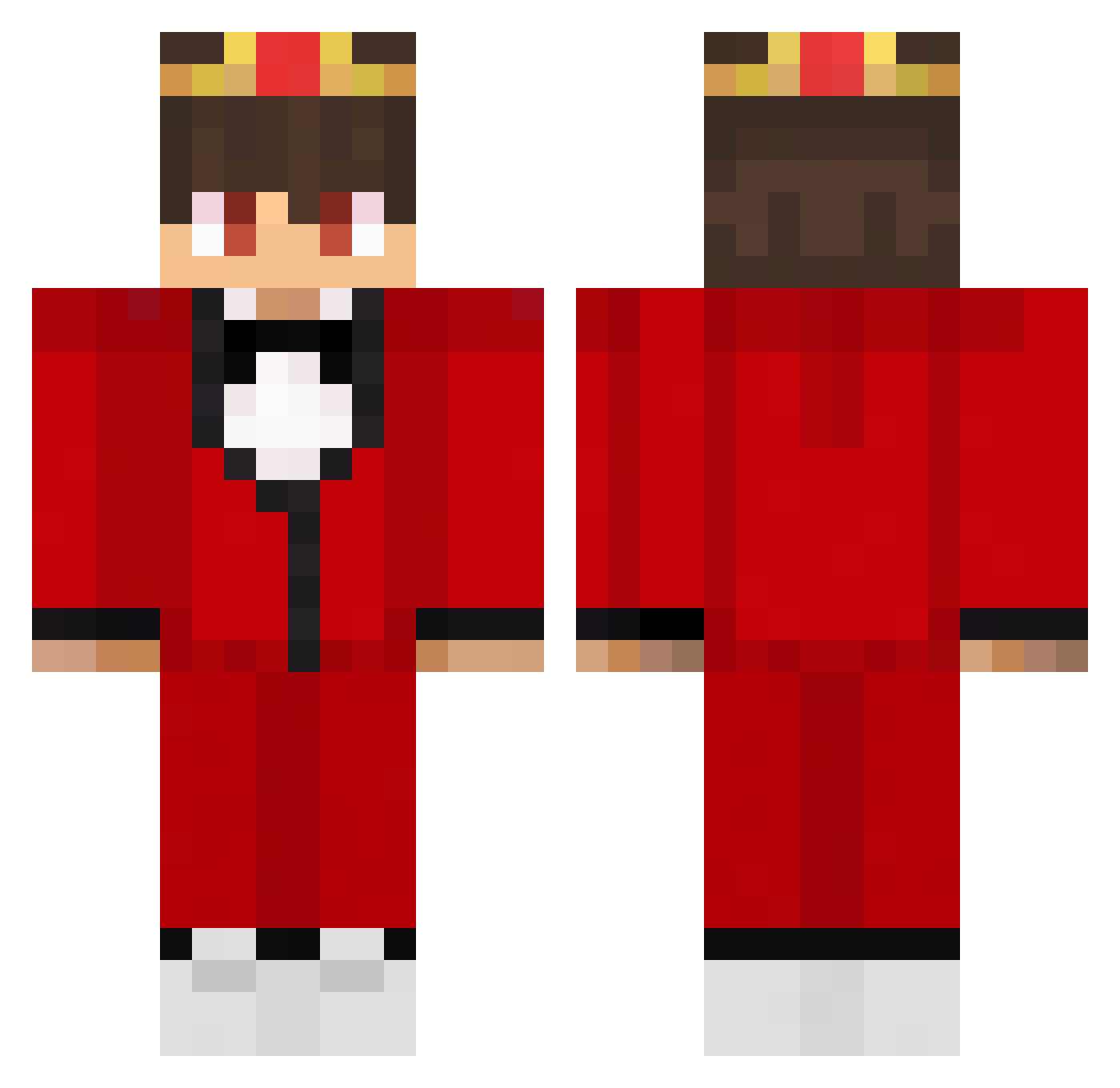 popodenenem Minecraft skin, front and back view