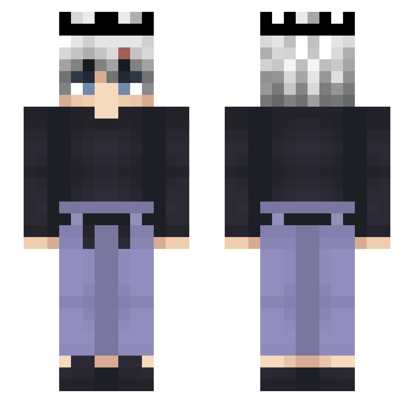 squidwern Minecraft skin, front and back view