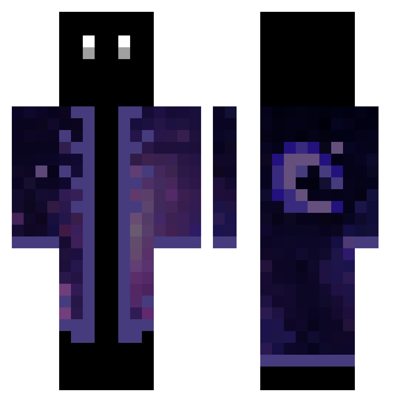 Yann_Vigilance Minecraft skin, front and back view