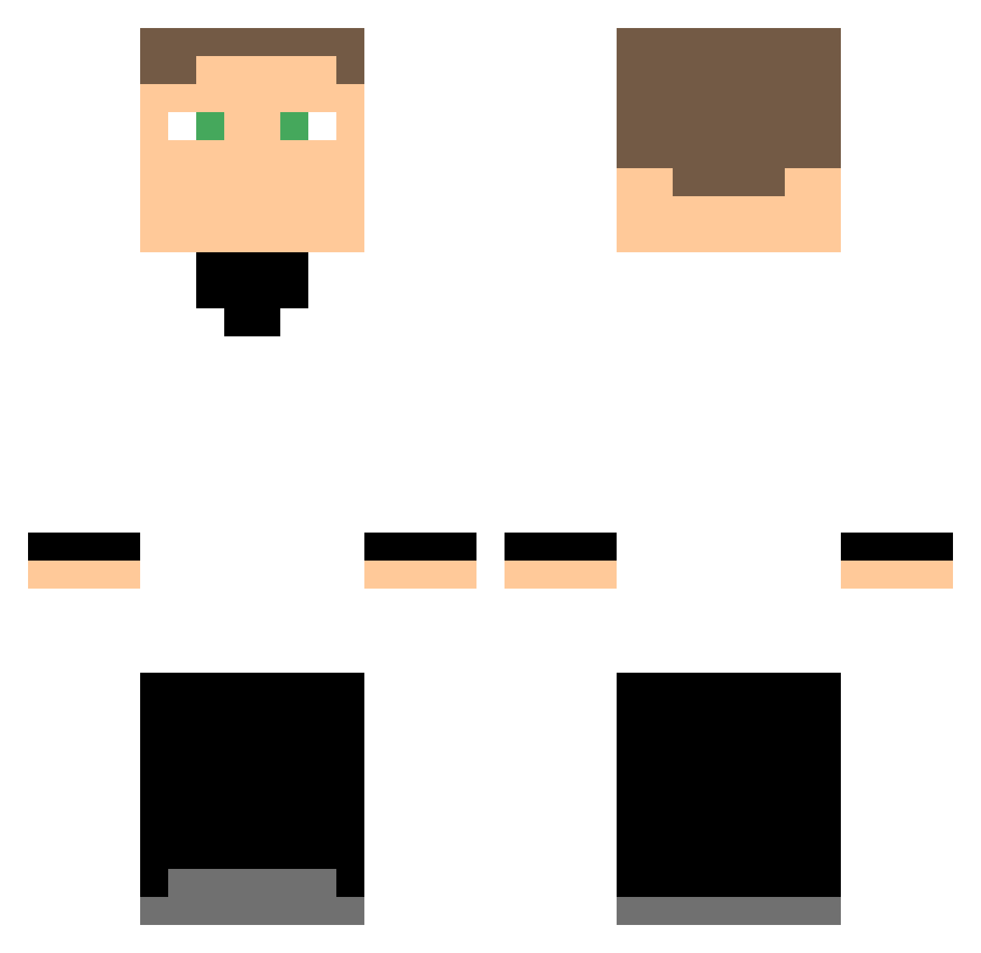 MorenoCareca Minecraft skin, front and back view