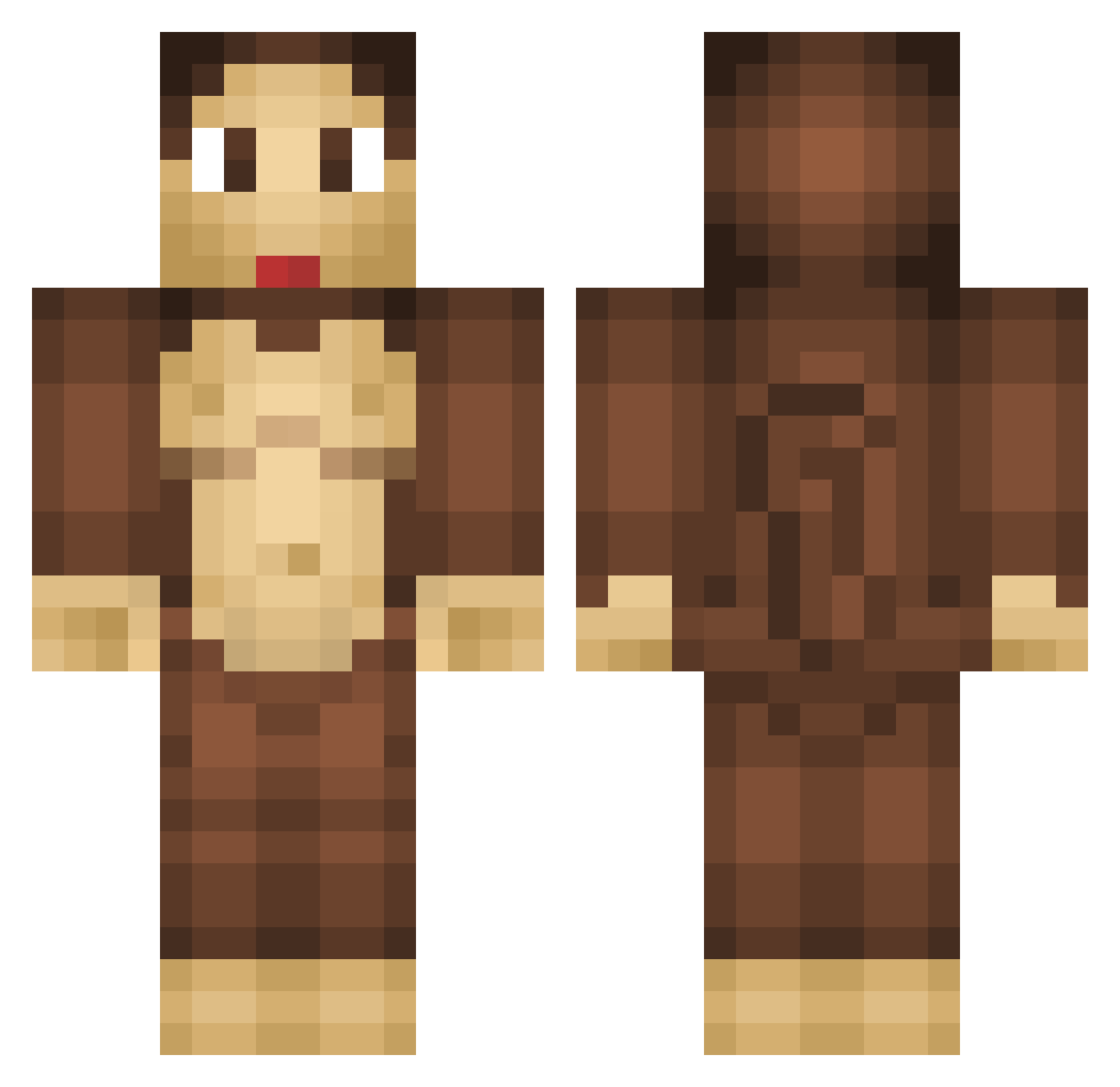 Tangy Minecraft skin, front and back view