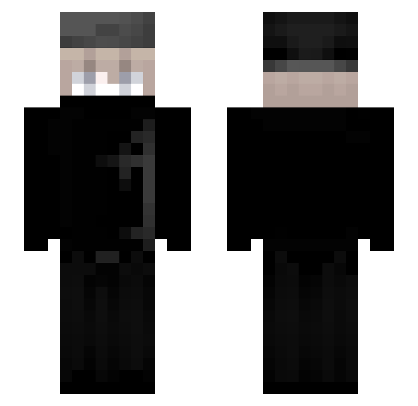 jShadow_1 Minecraft skin, front and back view