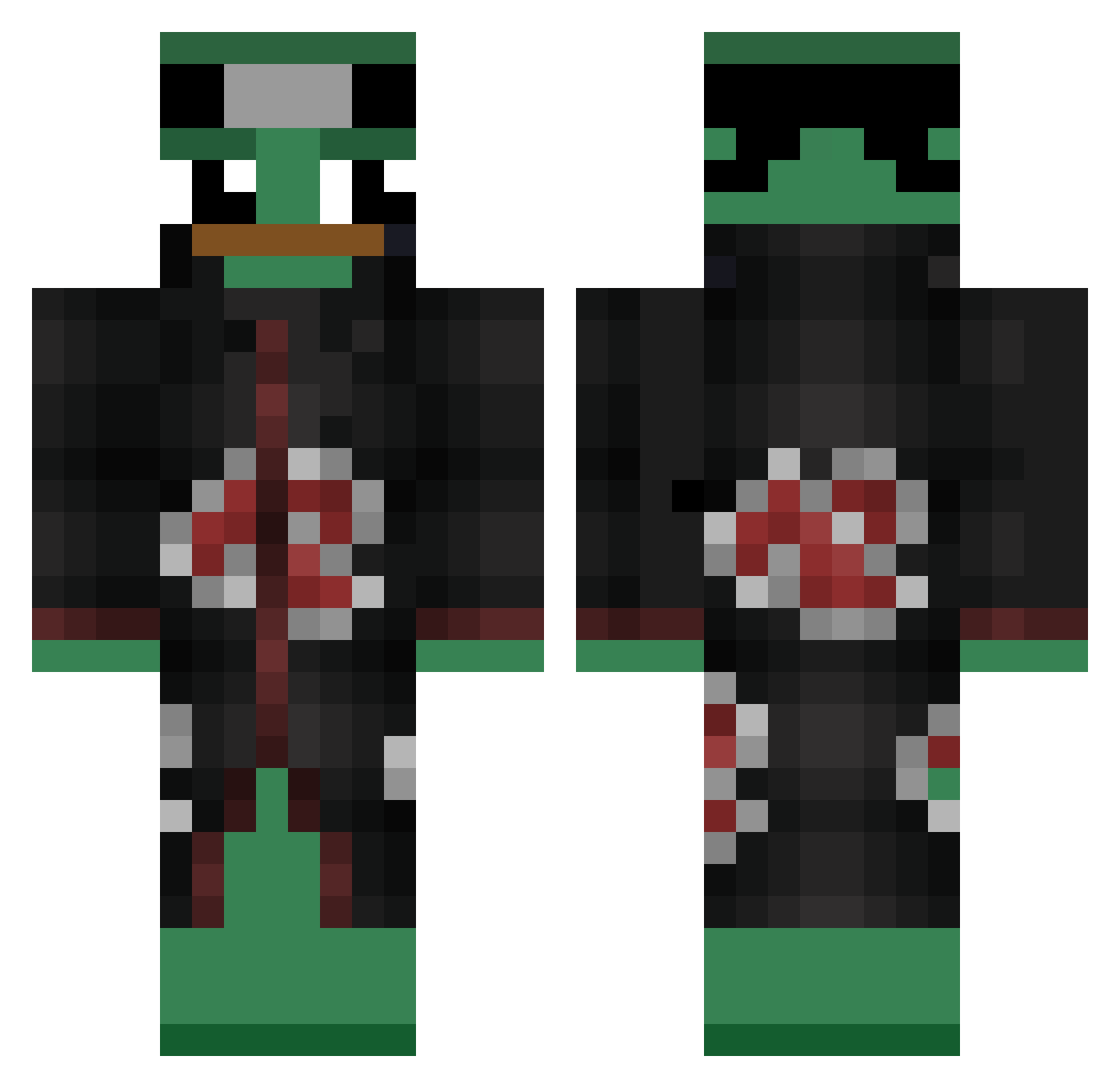 sleepysaysword Minecraft skin, front and back view