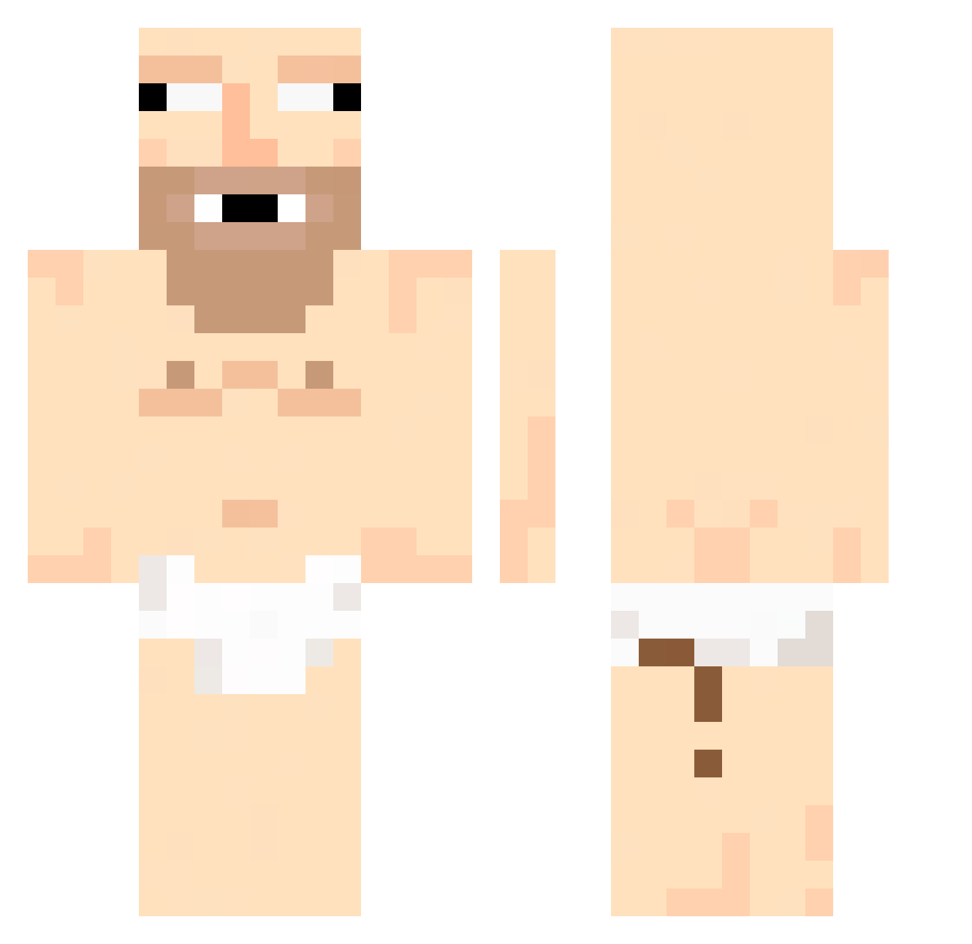MINECRAFTPr0_360 Minecraft skin, front and back view