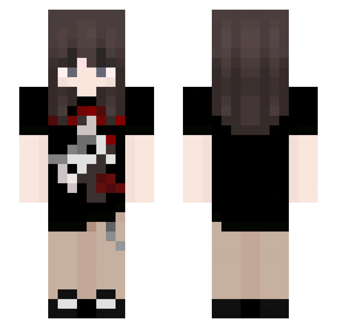 ULTRAVIOLETlamb Minecraft skin, front and back view