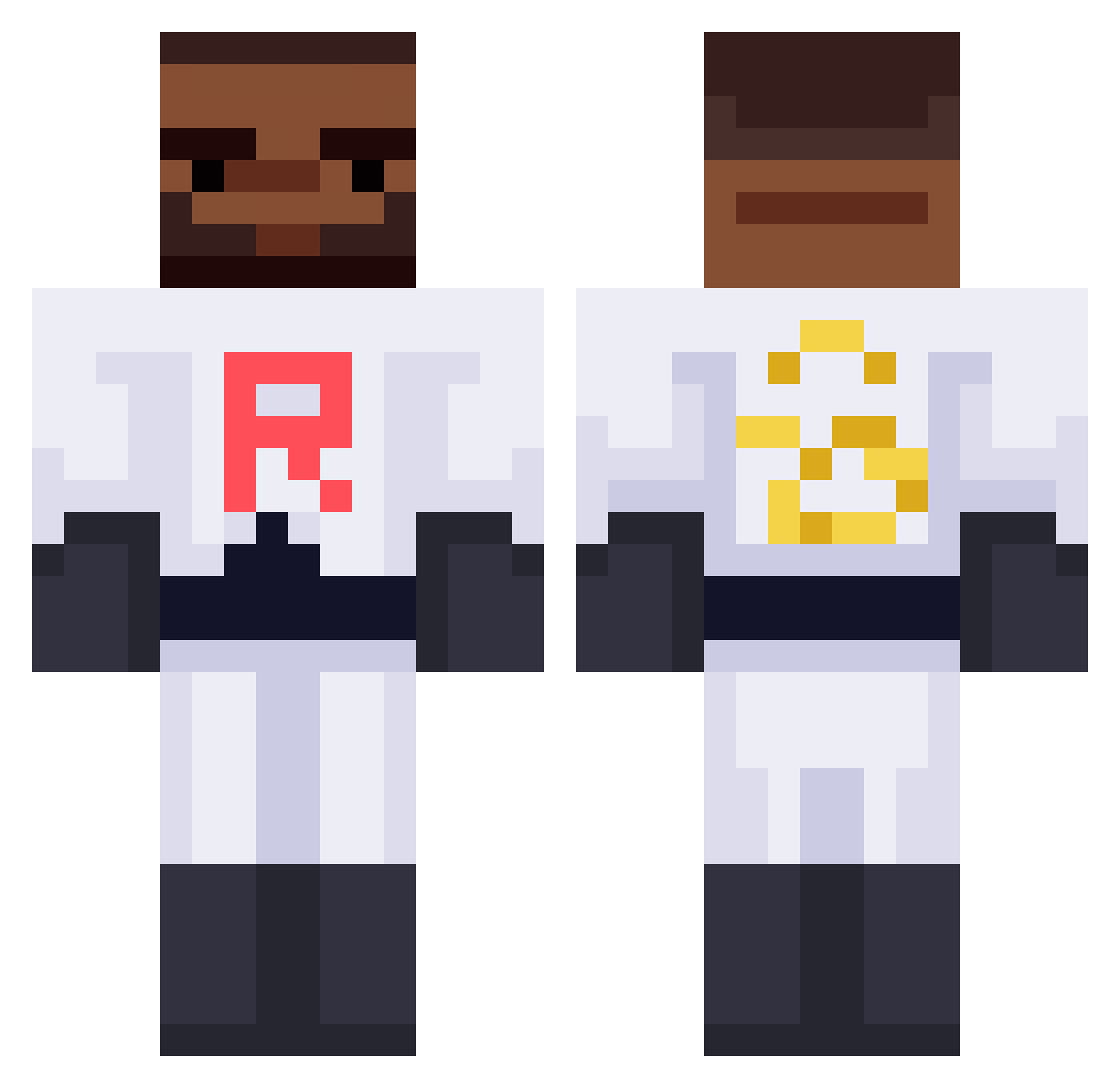 SirLeBronJames Minecraft skin, front and back view