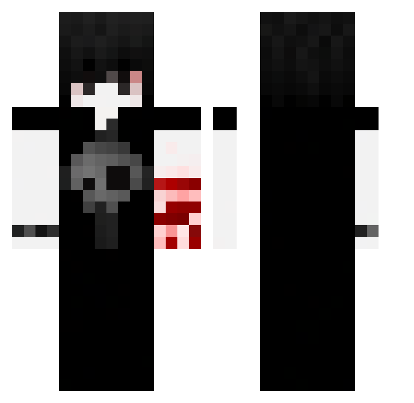 WillTCM12 Minecraft skin, front and back view