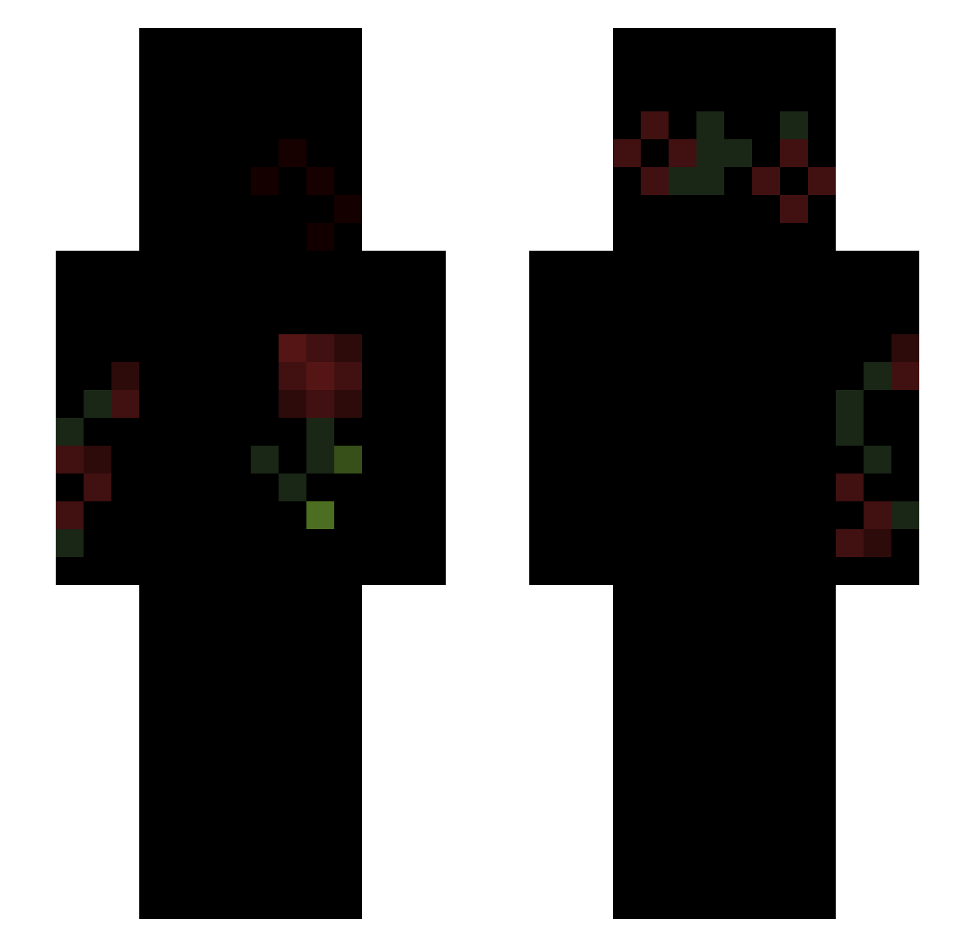 zrsf Minecraft skin, front and back view