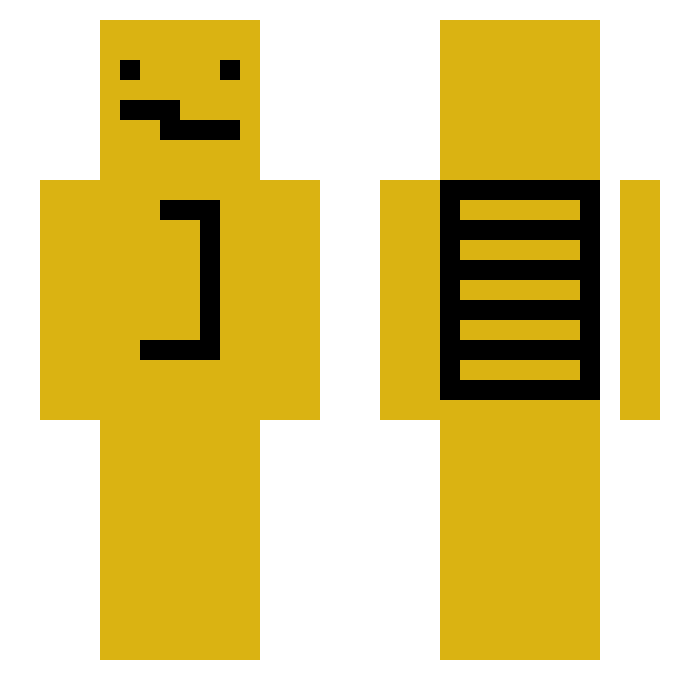 SupermarktJumbo Minecraft skin, front and back view