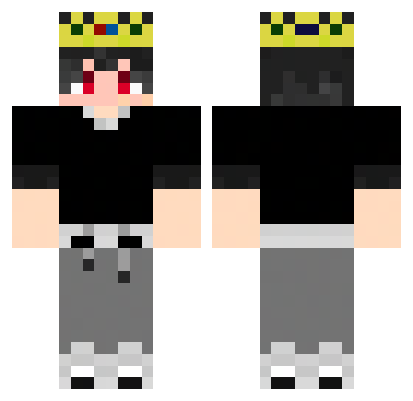z4KURAI Minecraft skin, front and back view