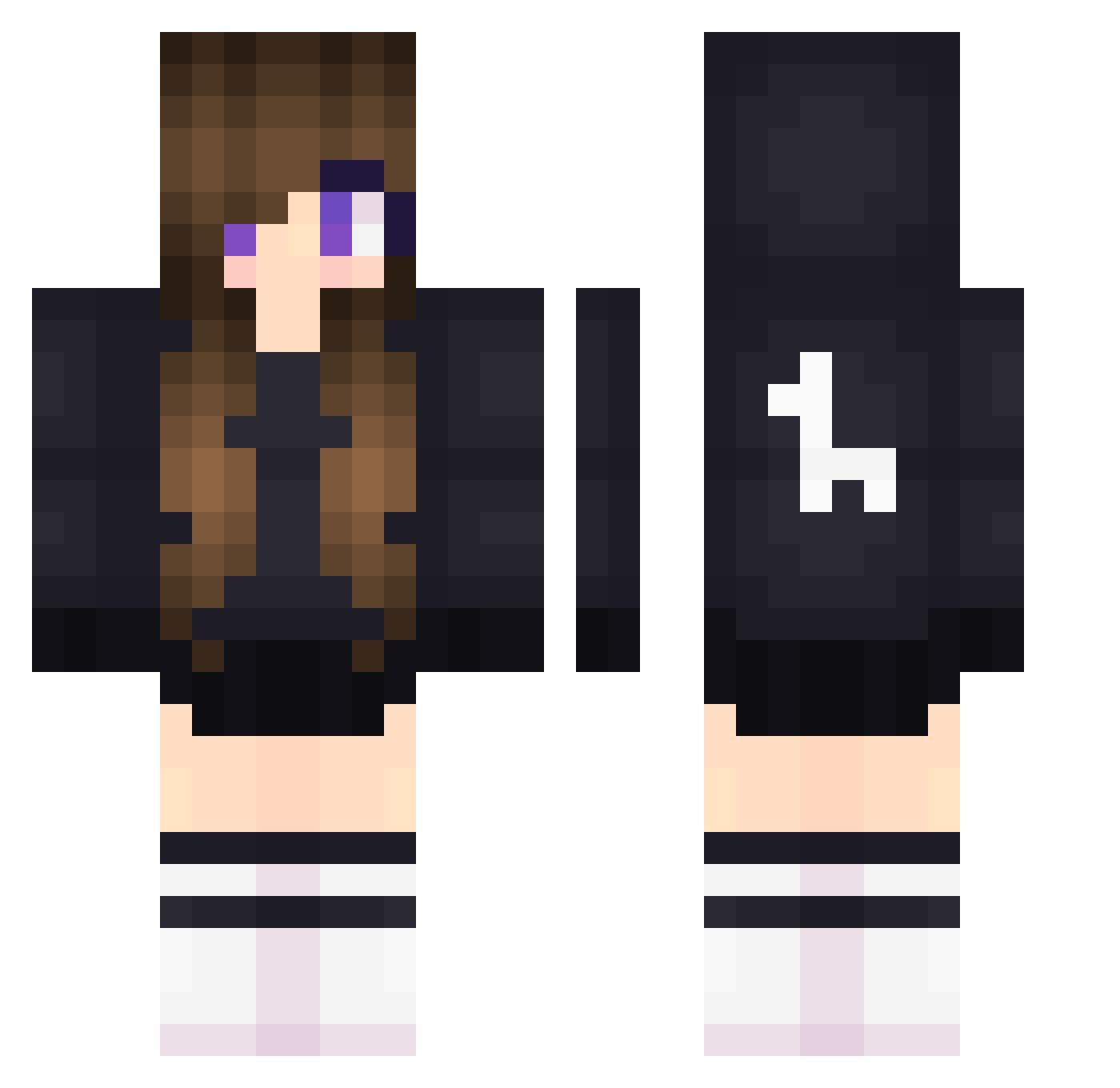 DrManson Minecraft skin, front and back view