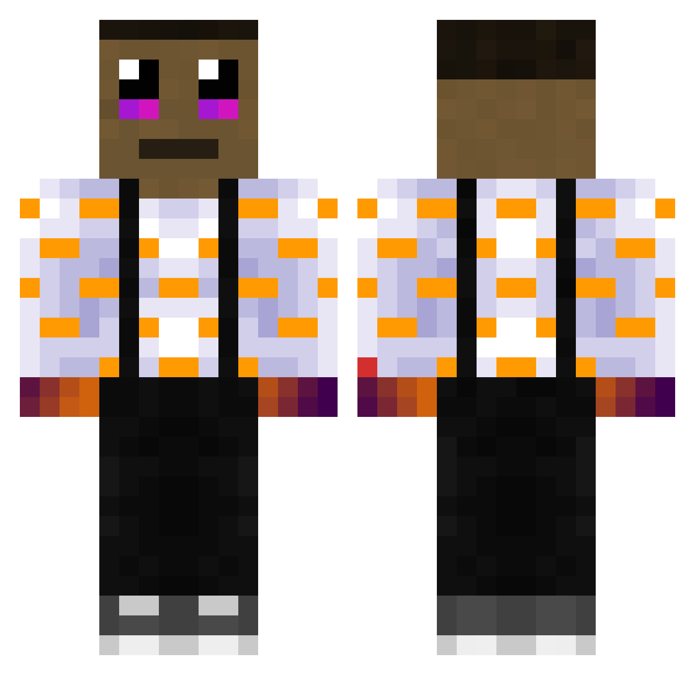 SzymanJP Minecraft skin, front and back view
