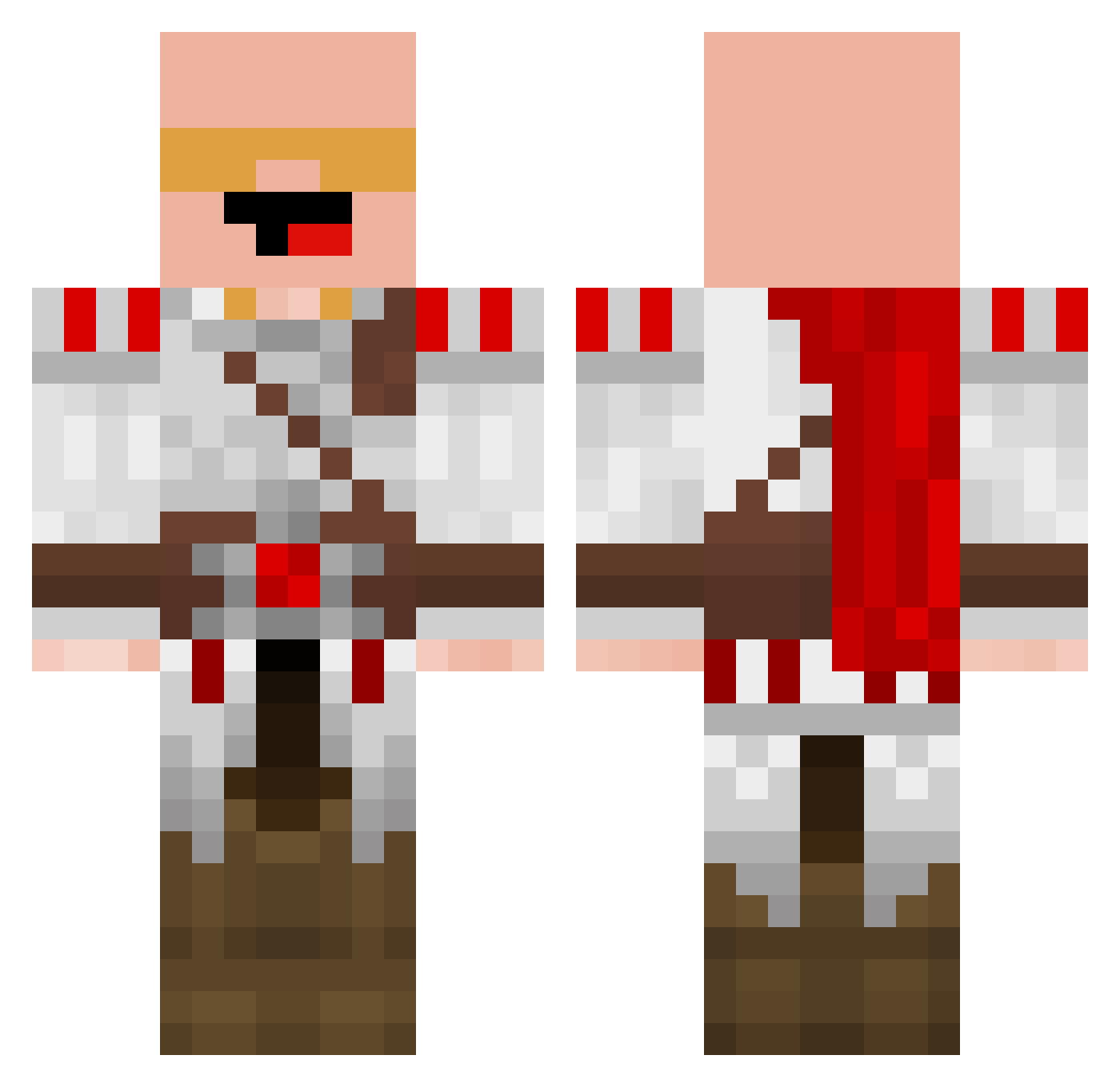 spicily Minecraft skin, front and back view