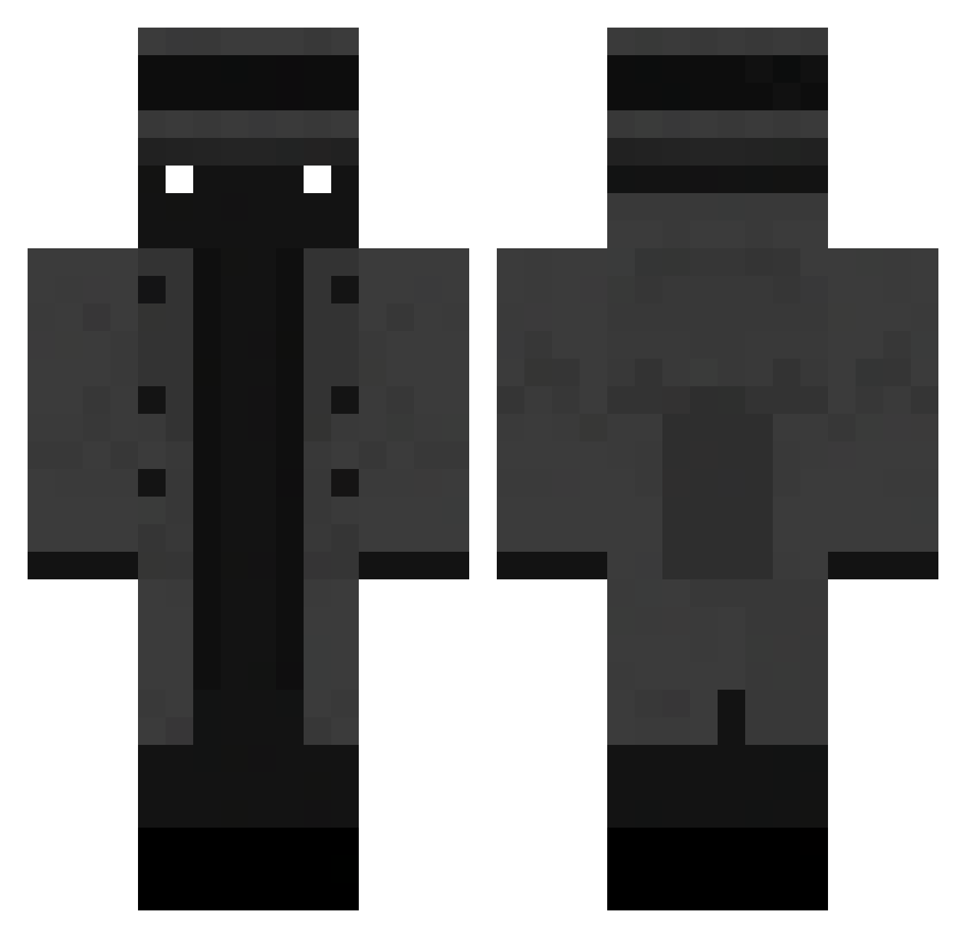 Scalpexs Minecraft skin, front and back view