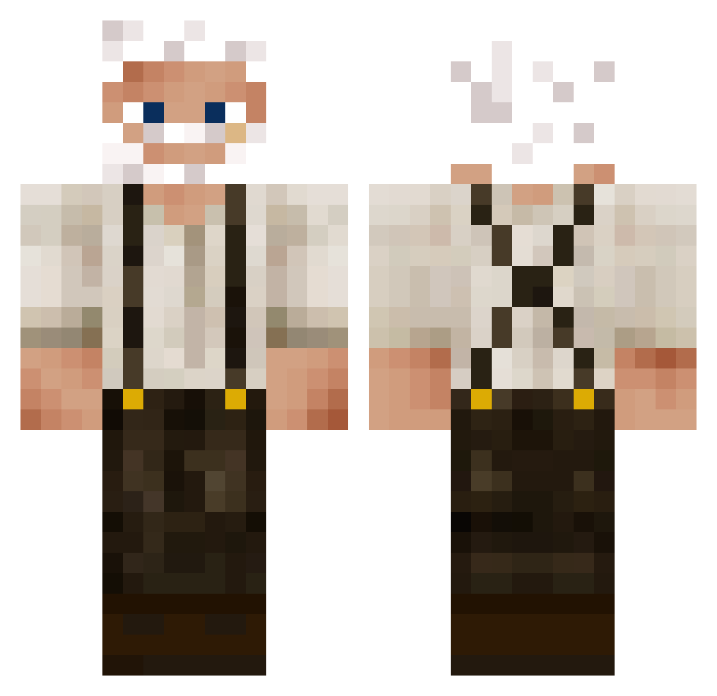 CrazyCreeper1231 Minecraft skin, front and back view
