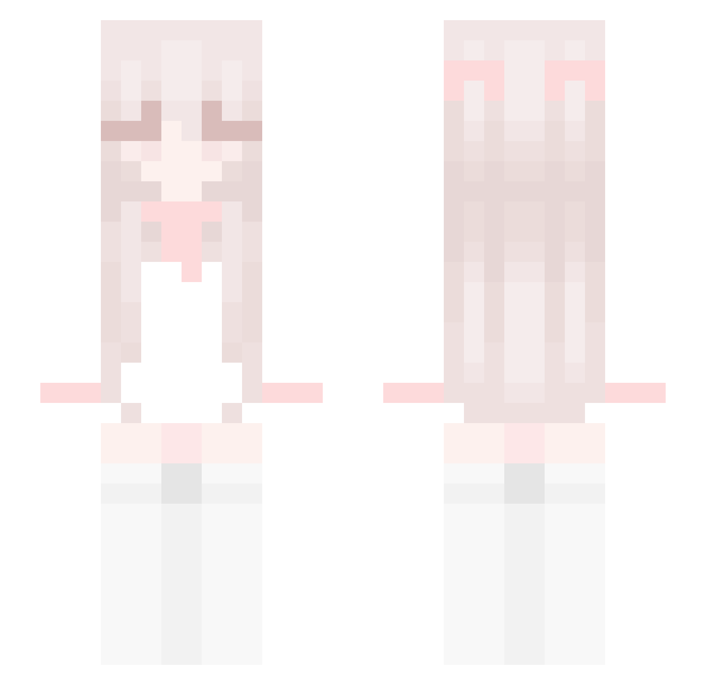 timefree Minecraft skin, front and back view