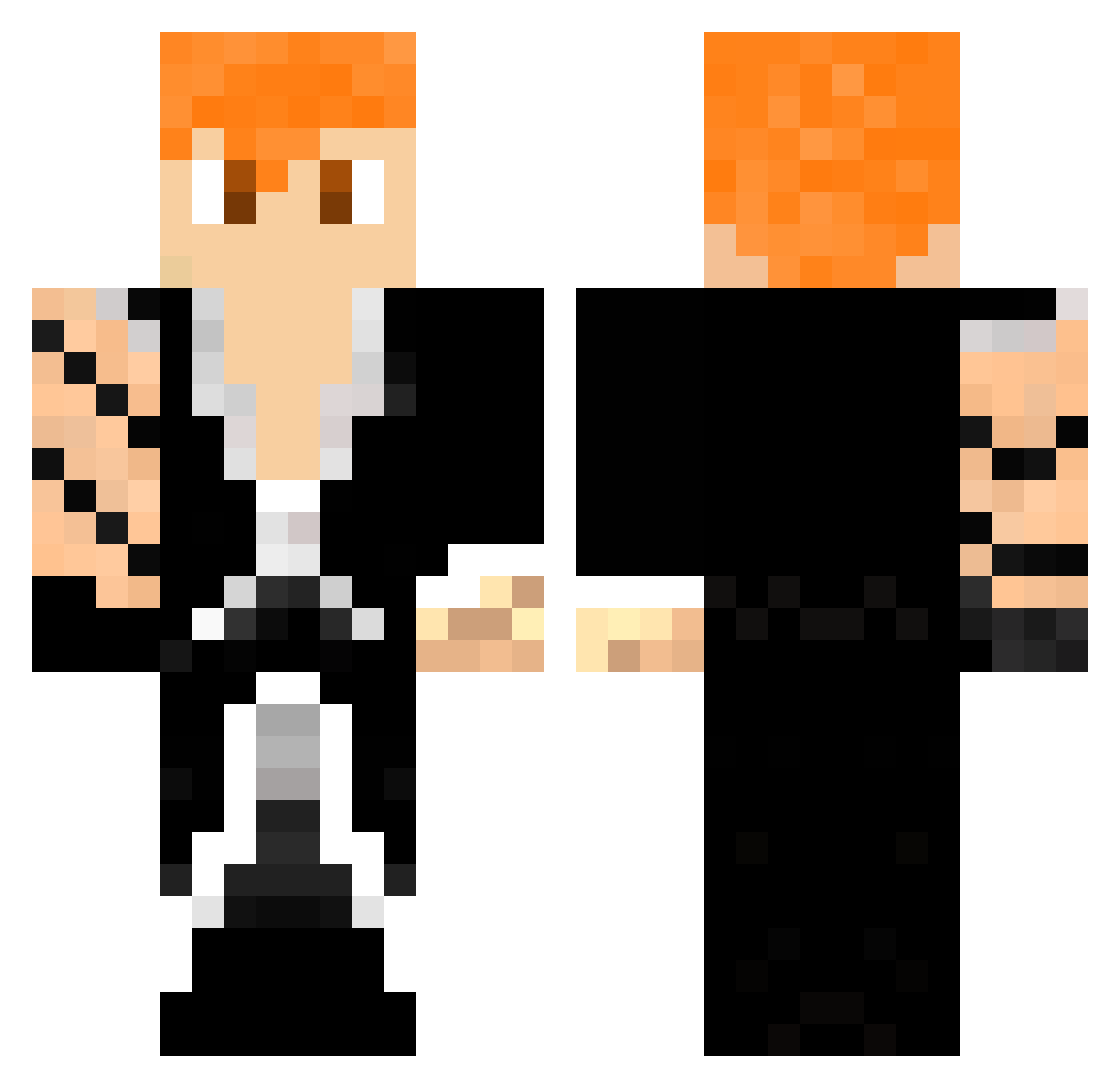MasterKirsche Minecraft skin, front and back view