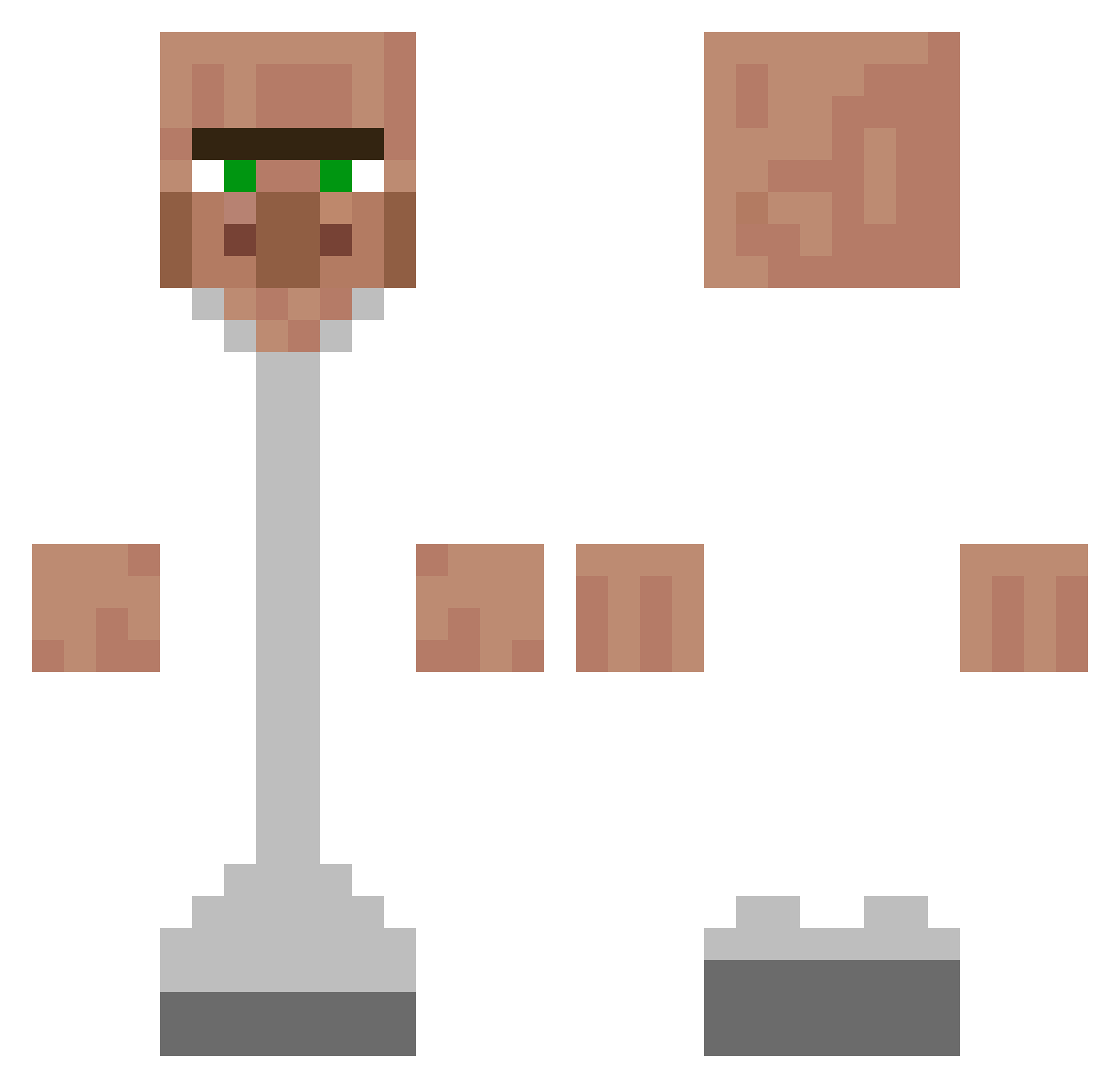 Johnfena Minecraft skin, front and back view