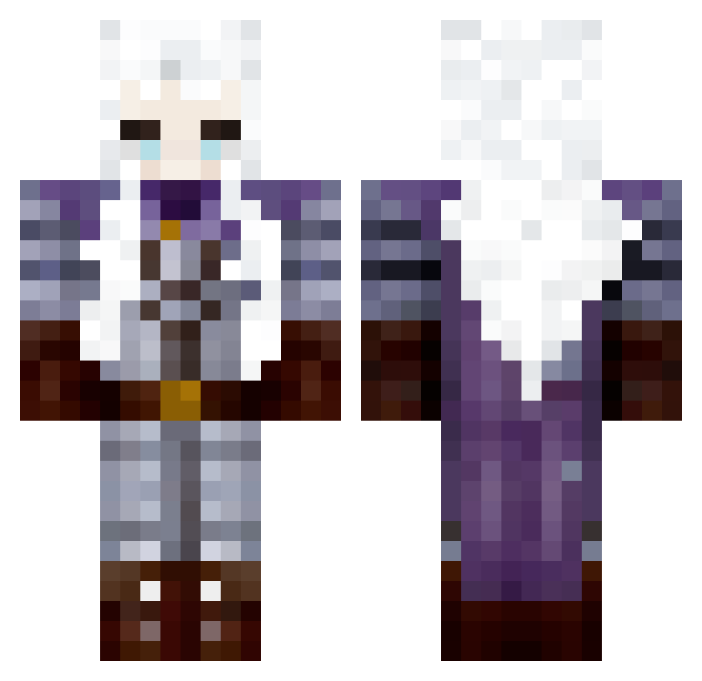 Young_Coo Minecraft skin, front and back view