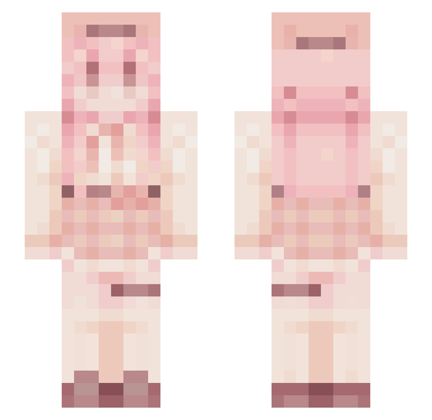 erinaah Minecraft skin, front and back view