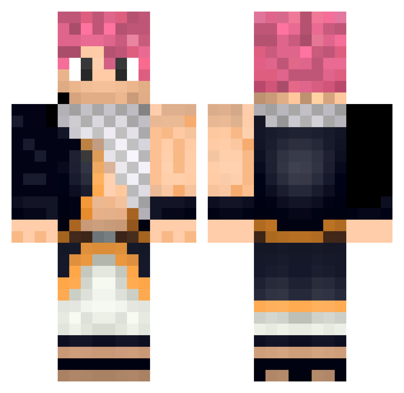 Med_ley Minecraft skin, front and back view