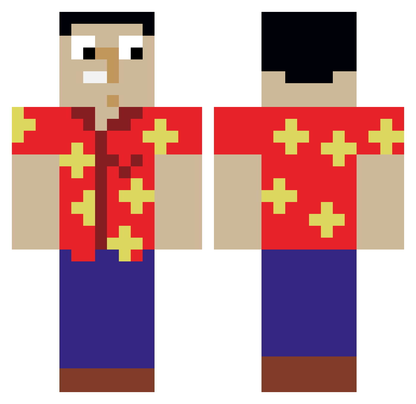joy12334 Minecraft skin, front and back view