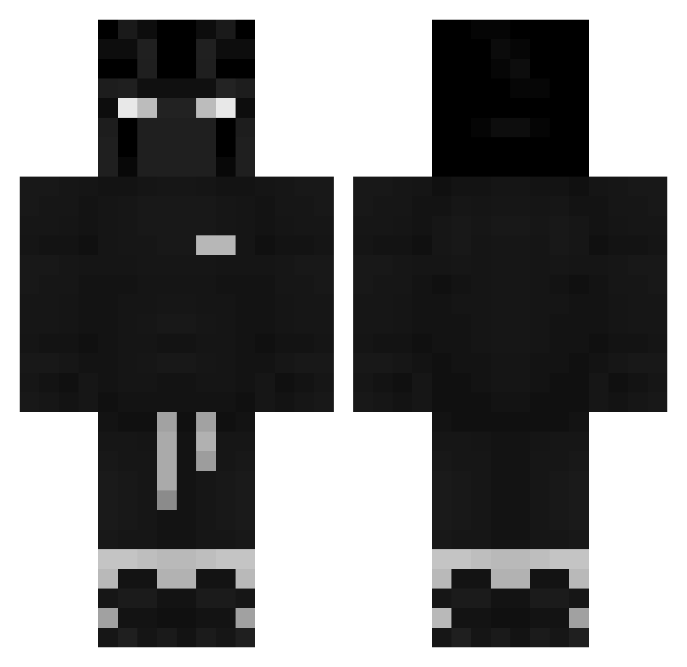Reskerharvey Minecraft skin, front and back view