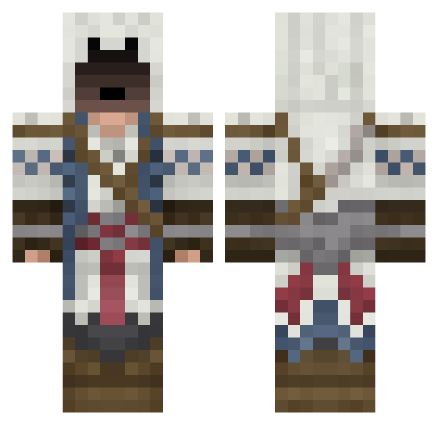 Redound Minecraft skin, front and back view