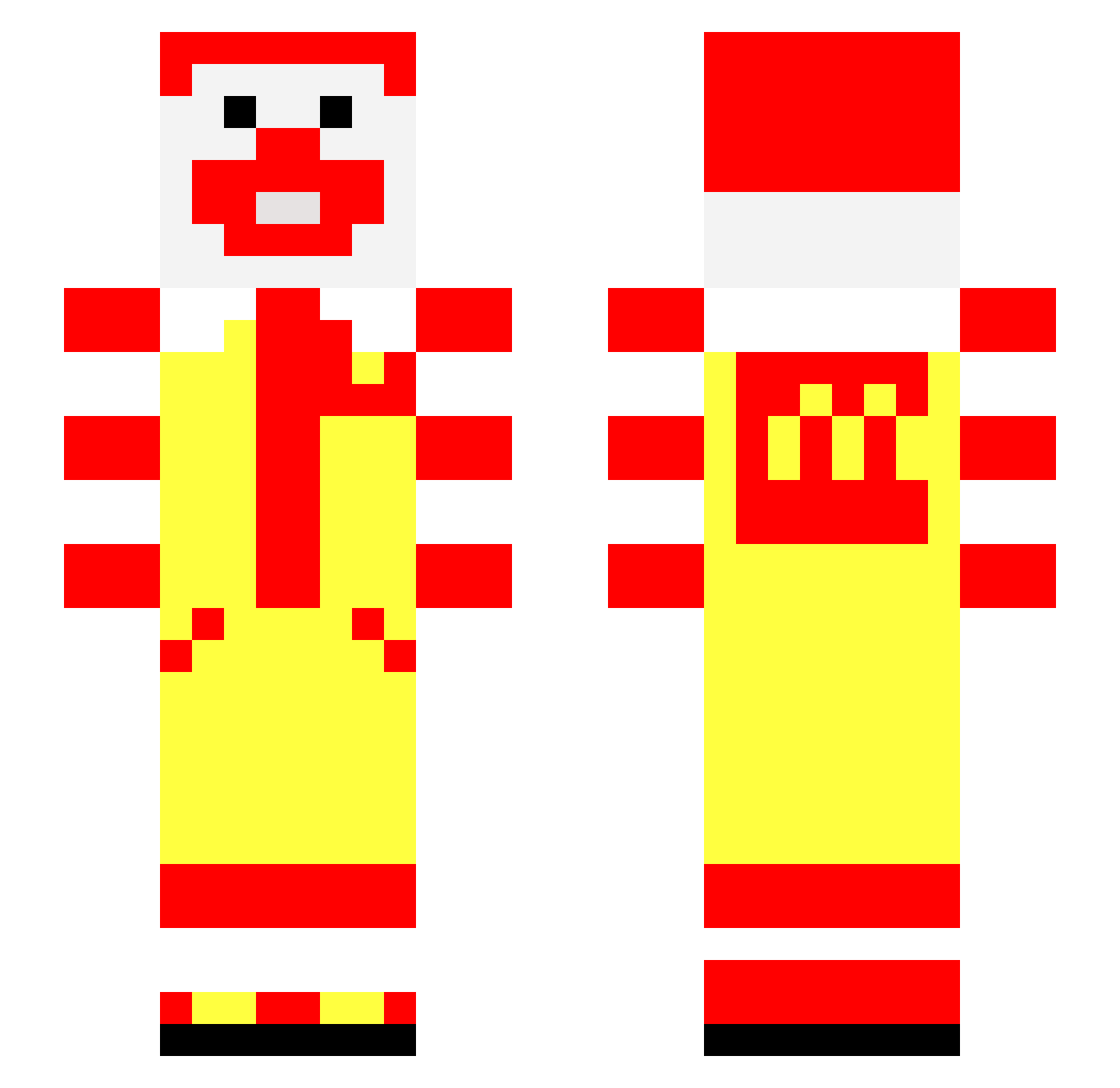 Spodumene Minecraft skin, front and back view