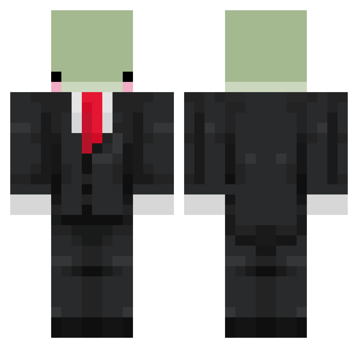 PrinceSorion Minecraft skin, front and back view