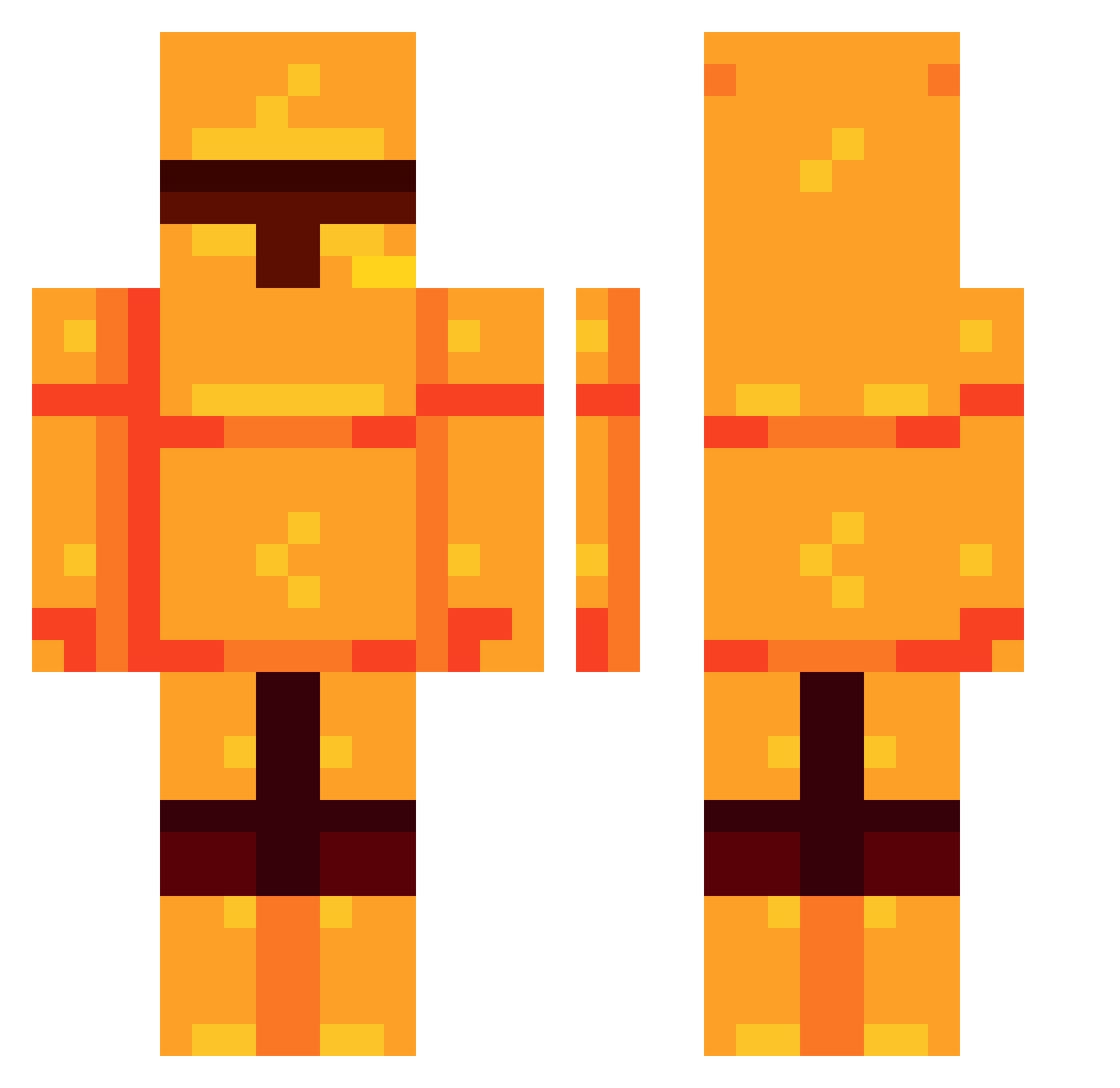 Tos09 Minecraft skin, front and back view