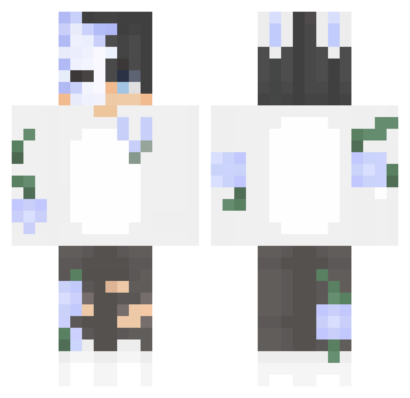 Sidwwmt Minecraft skin, front and back view
