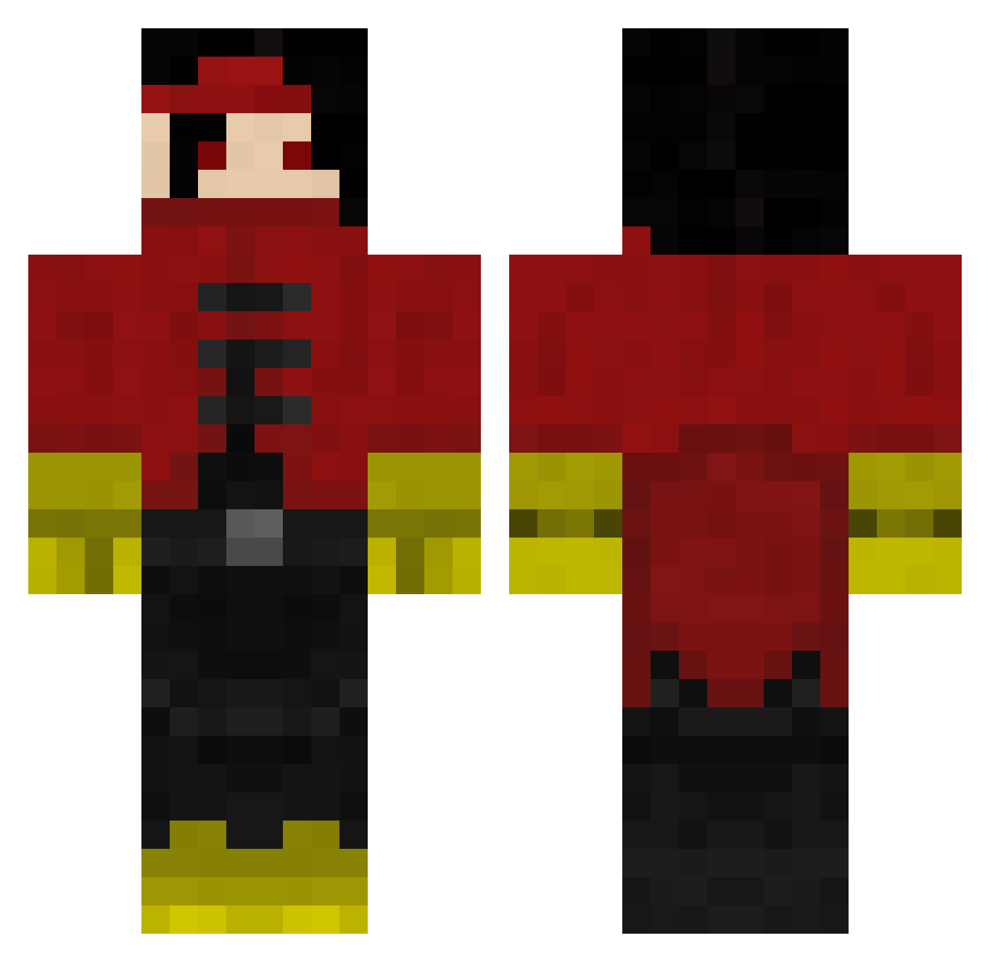 TWaddell Minecraft skin, front and back view