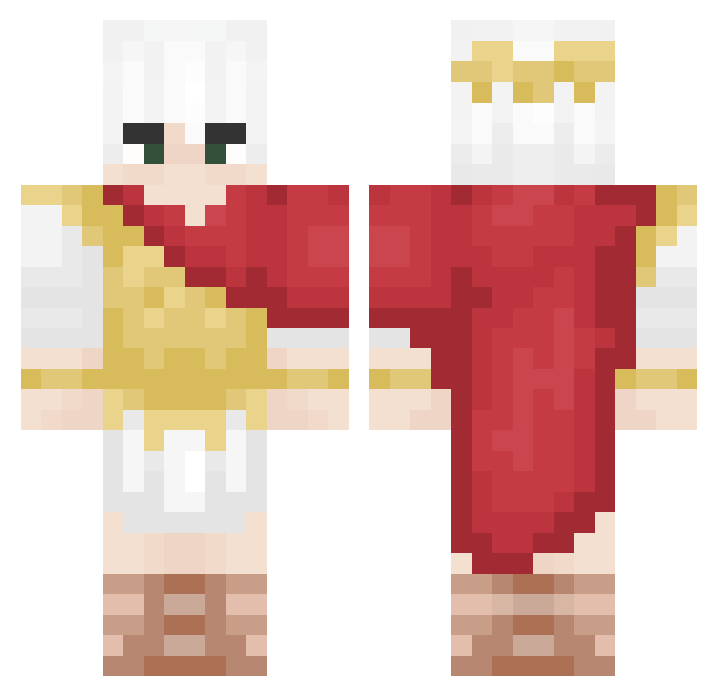 Masterkill2 Minecraft skin, front and back view