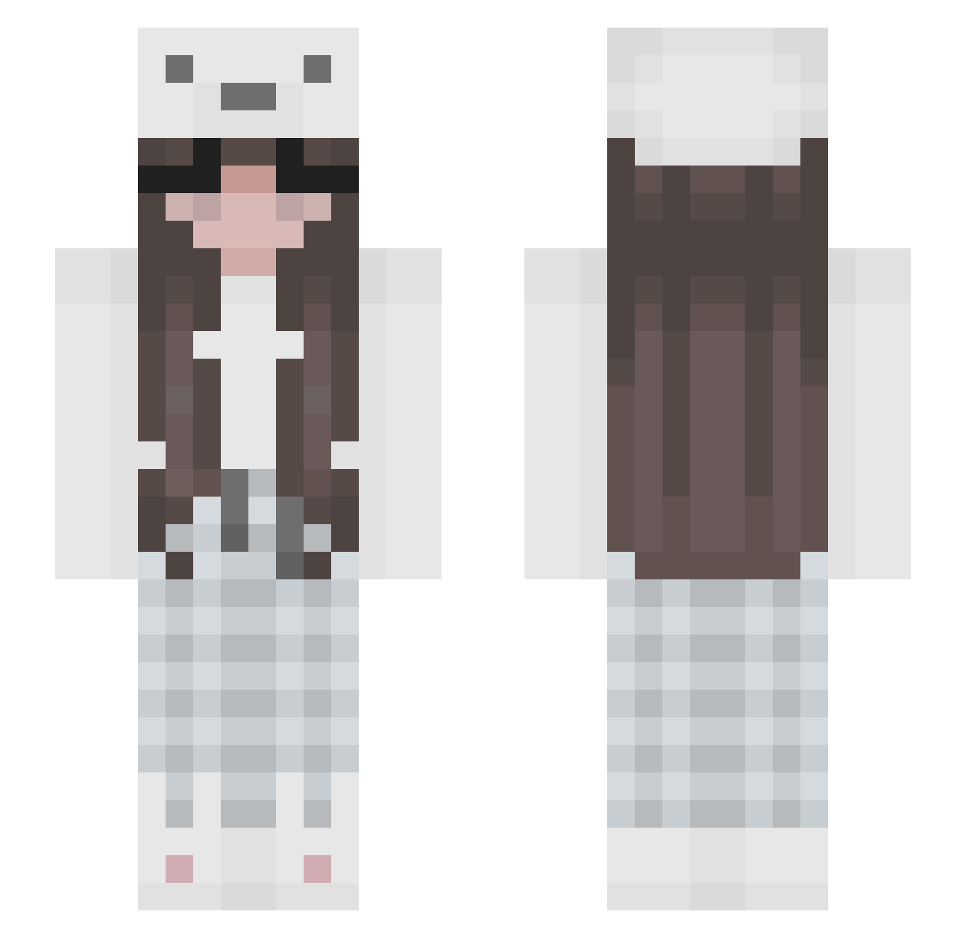 aquiilax Minecraft skin, front and back view