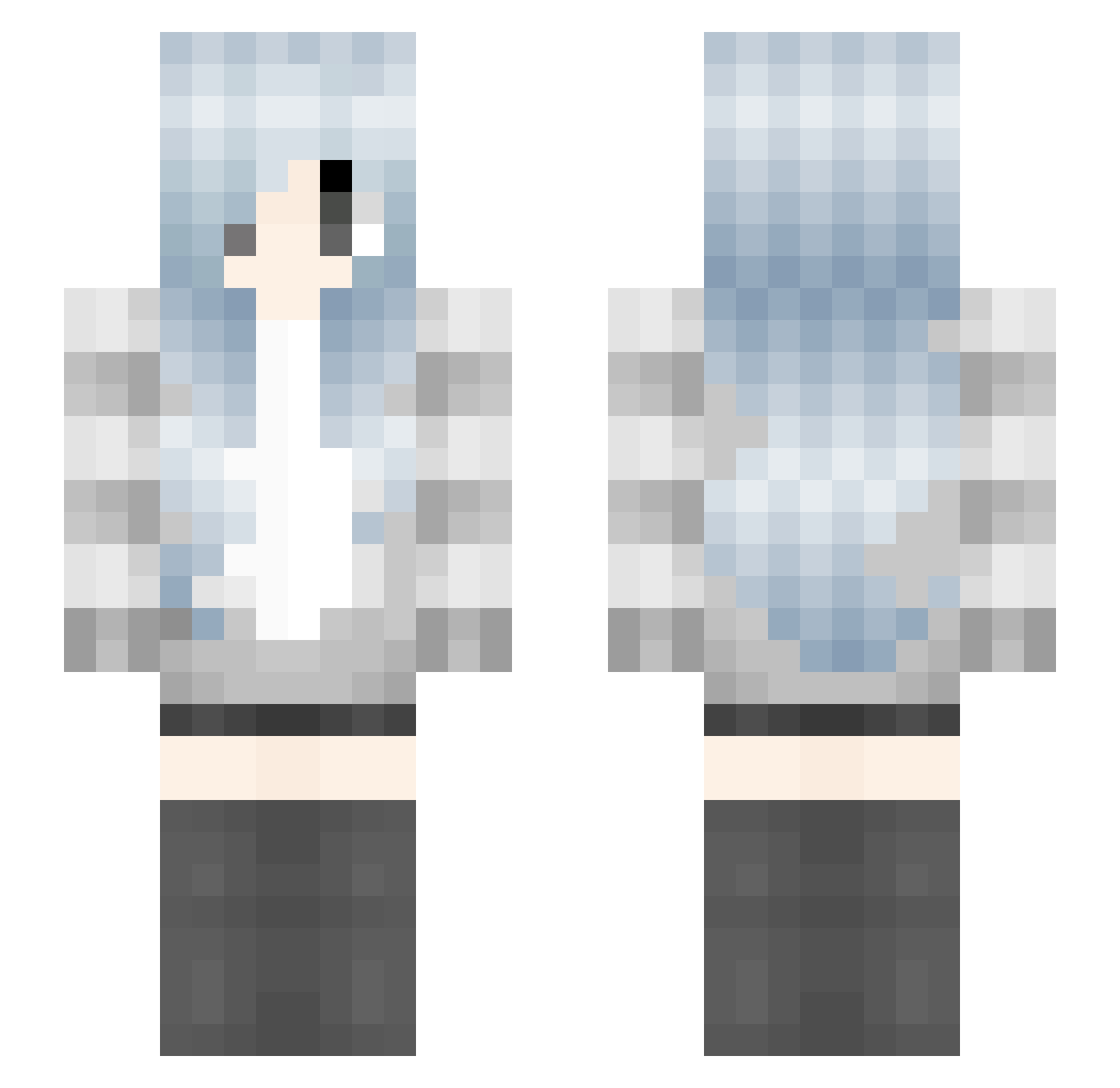 ____8_8____ Minecraft skin, front and back view