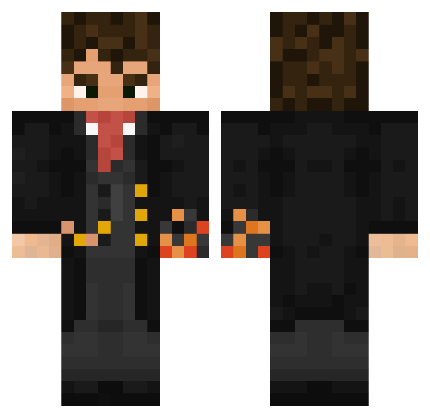 Jort_Eshuis Minecraft skin, front and back view