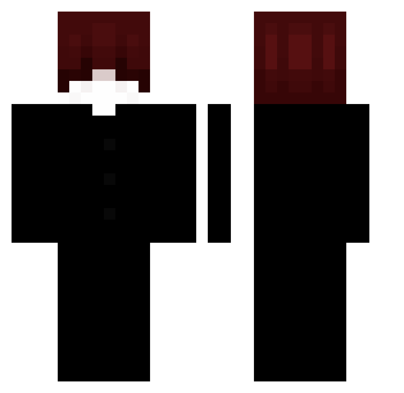 naosouomuka Minecraft skin, front and back view