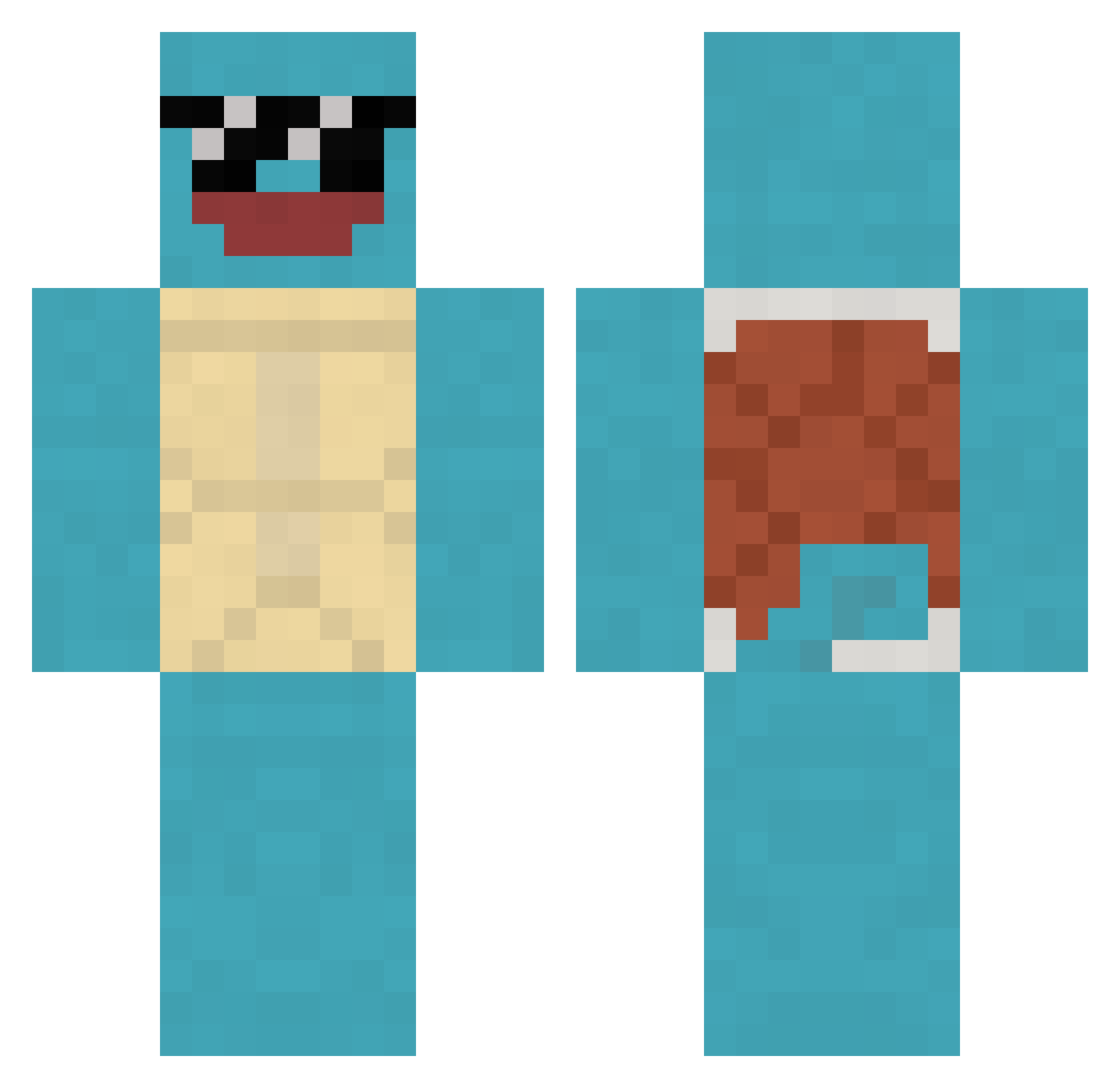 Vemas Minecraft skin, front and back view