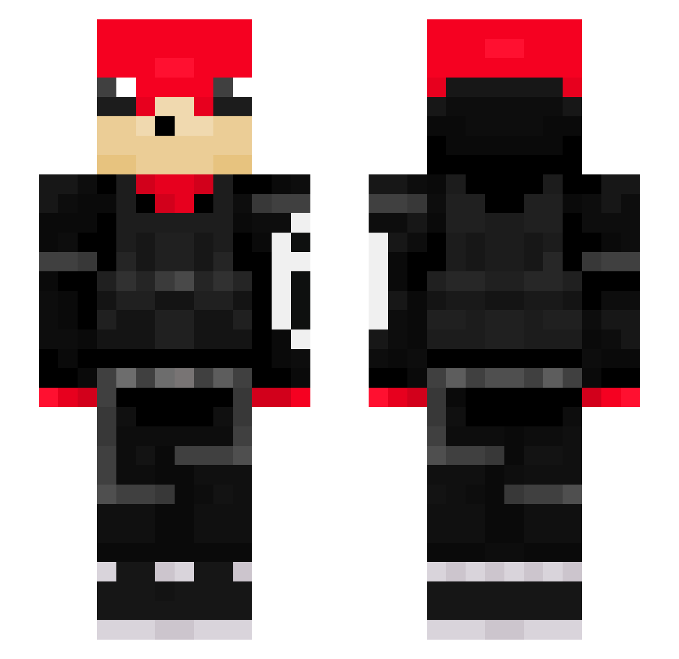 Yovvi_ Minecraft skin, front and back view