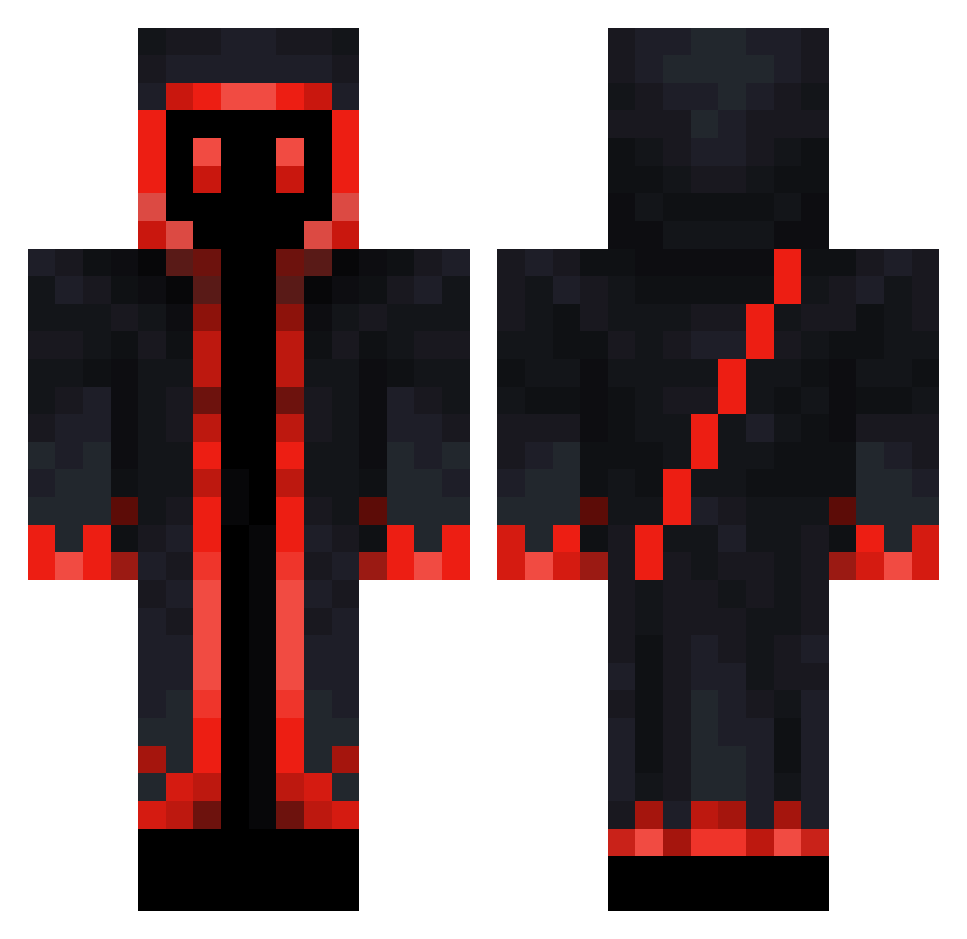 VillyxX Minecraft skin, front and back view