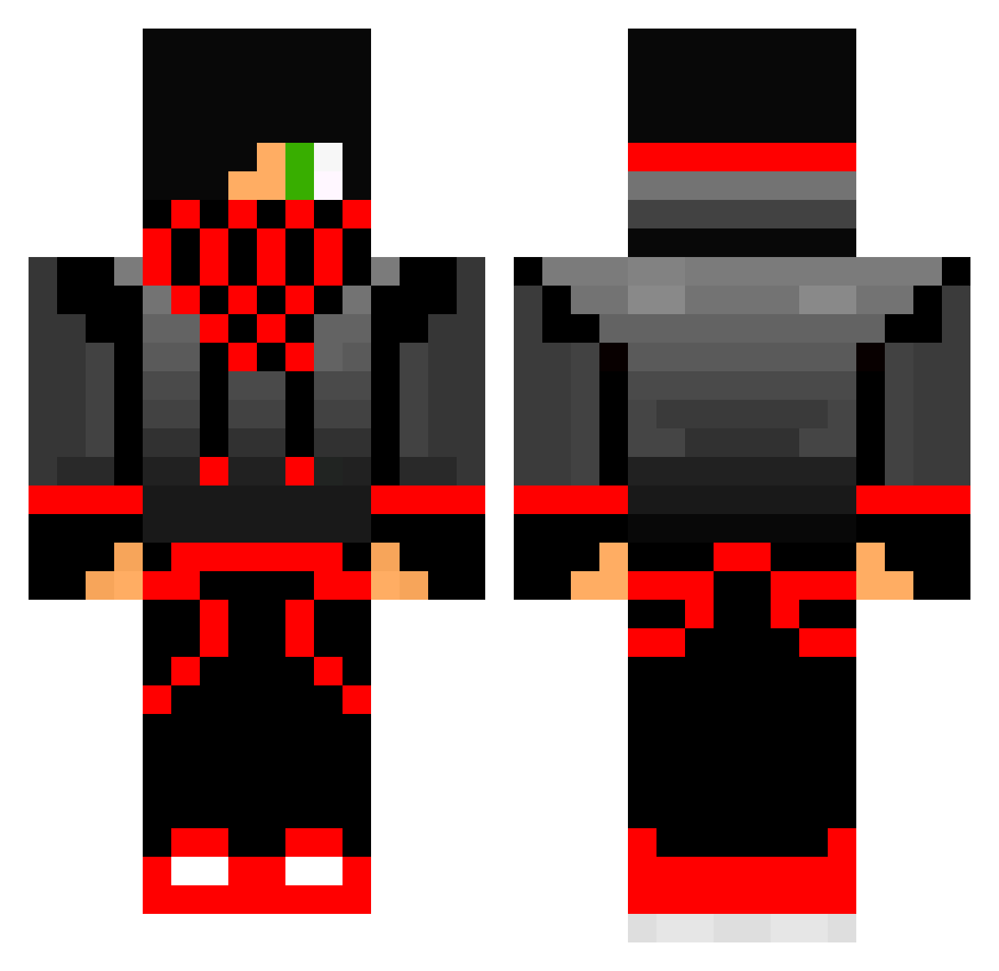 Xrey_909 Minecraft skin, front and back view