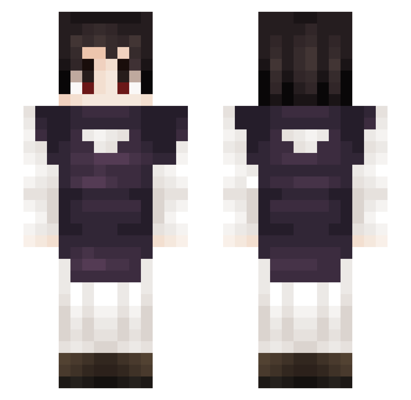StarLoomStudio Minecraft skin, front and back view