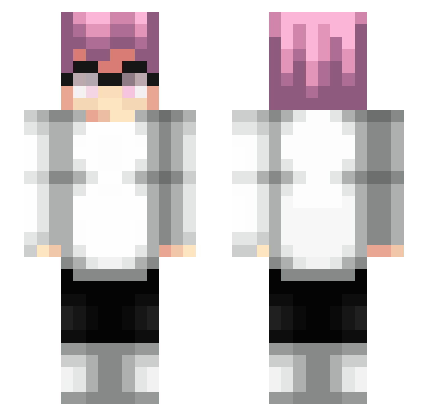 zShawty Minecraft skin, front and back view