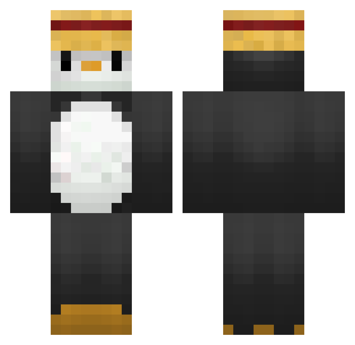 xxxxxxxxx090 Minecraft skin, front and back view