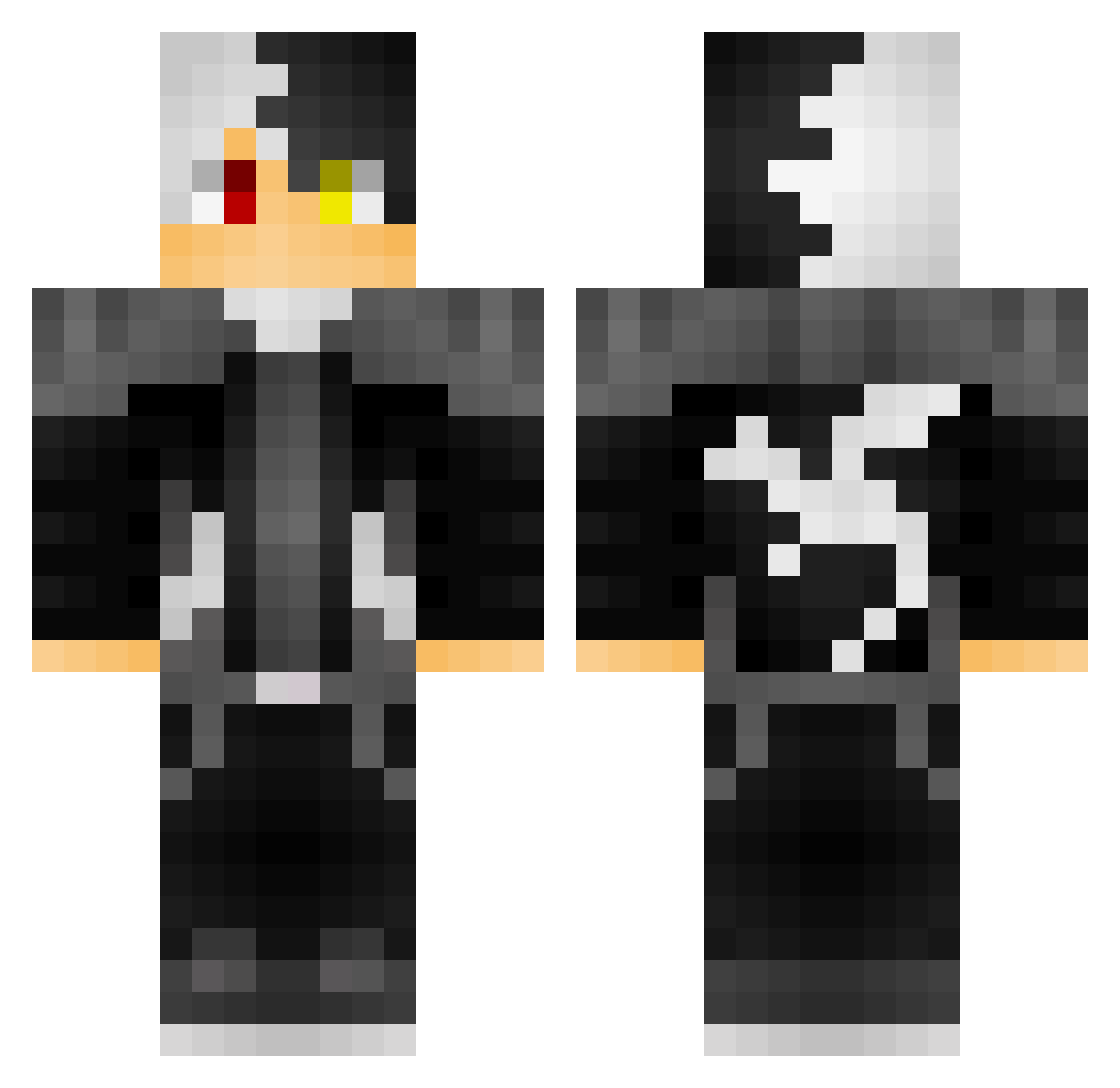 Sol982 Minecraft skin, front and back view