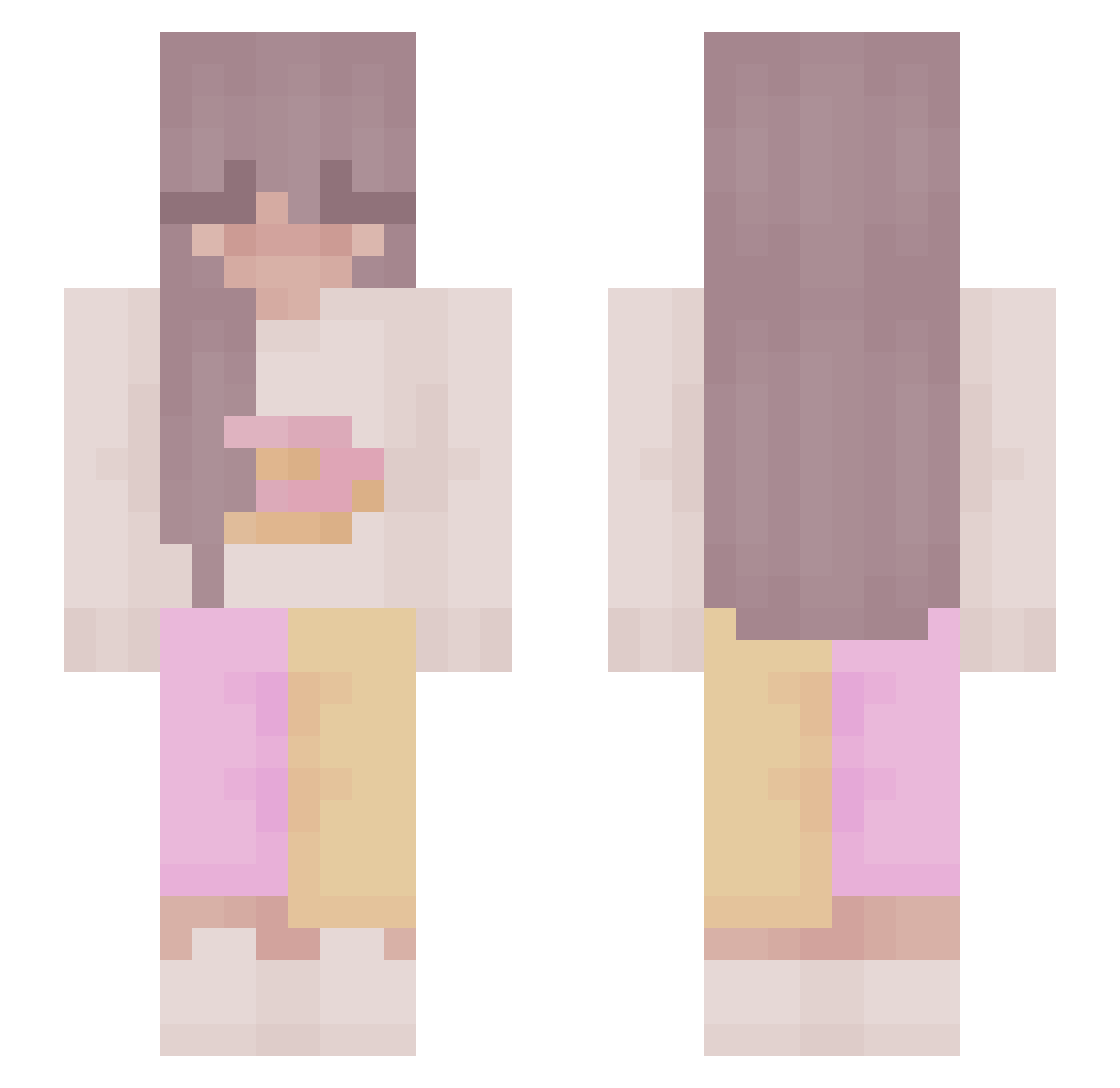 Donut_33 Minecraft skin, front and back view
