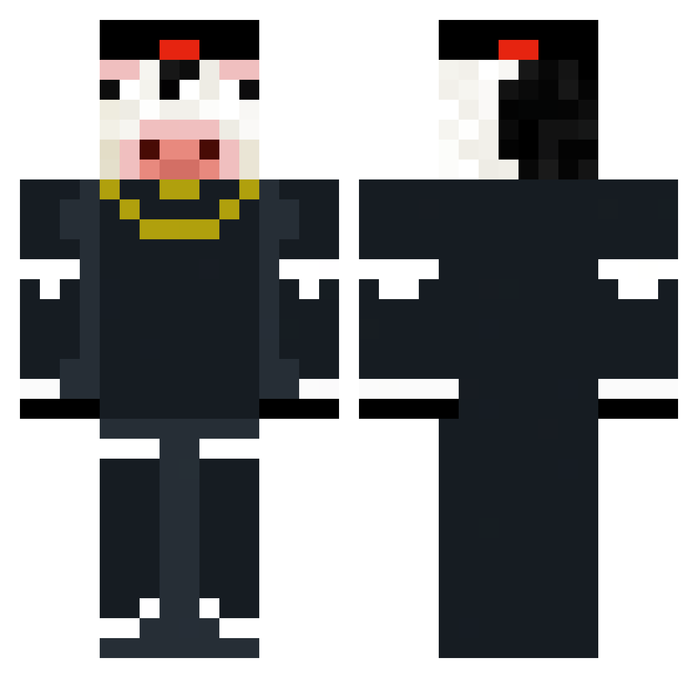 Wscarves Minecraft skin, front and back view