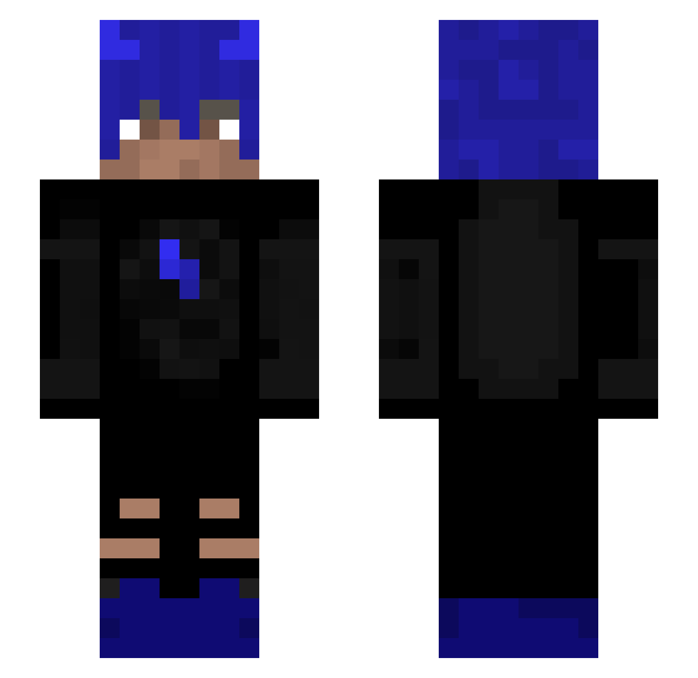 skipiiN Minecraft skin, front and back view